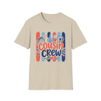 Cousin Crew Patriotic Tee, Red White Blue Fireworks Shirt, Family Matching Fourth of July Outfit, Festive USA Graphic Top