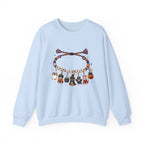 Halloween Charm Bracelet Cute Howl-ween Puppy Dog & Ghost Crewneck Sweatshirt
