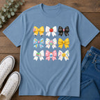 School Bow Graphic T-Shirt — Cute Back-to-School Hair Bows Design
