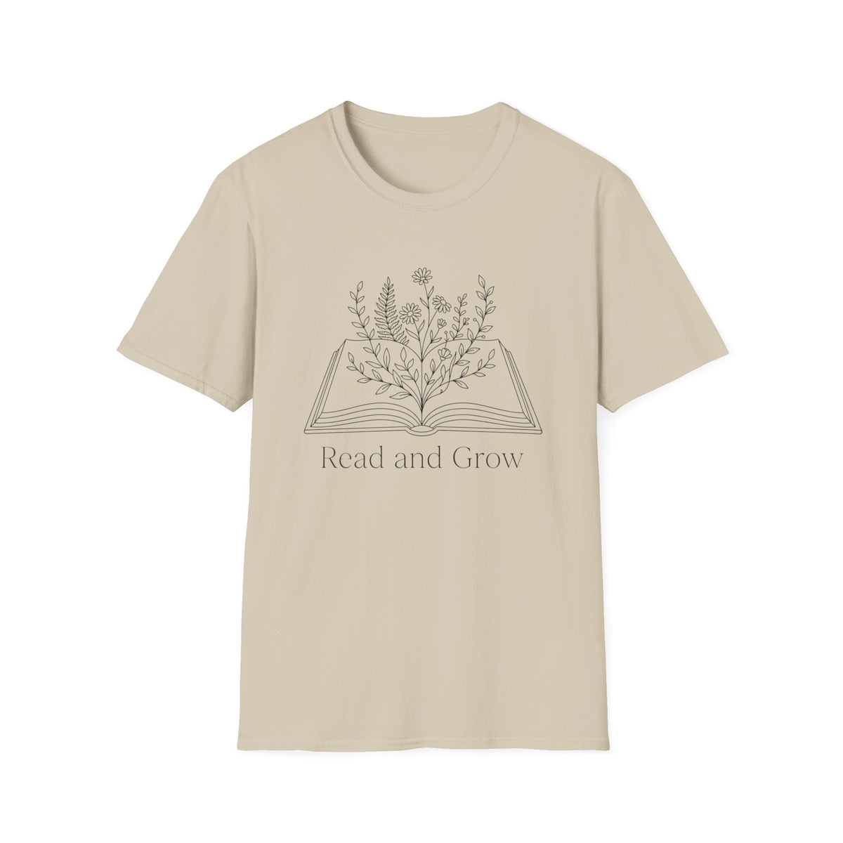 T-Shirt — Read and Grow Floral Book Illustration