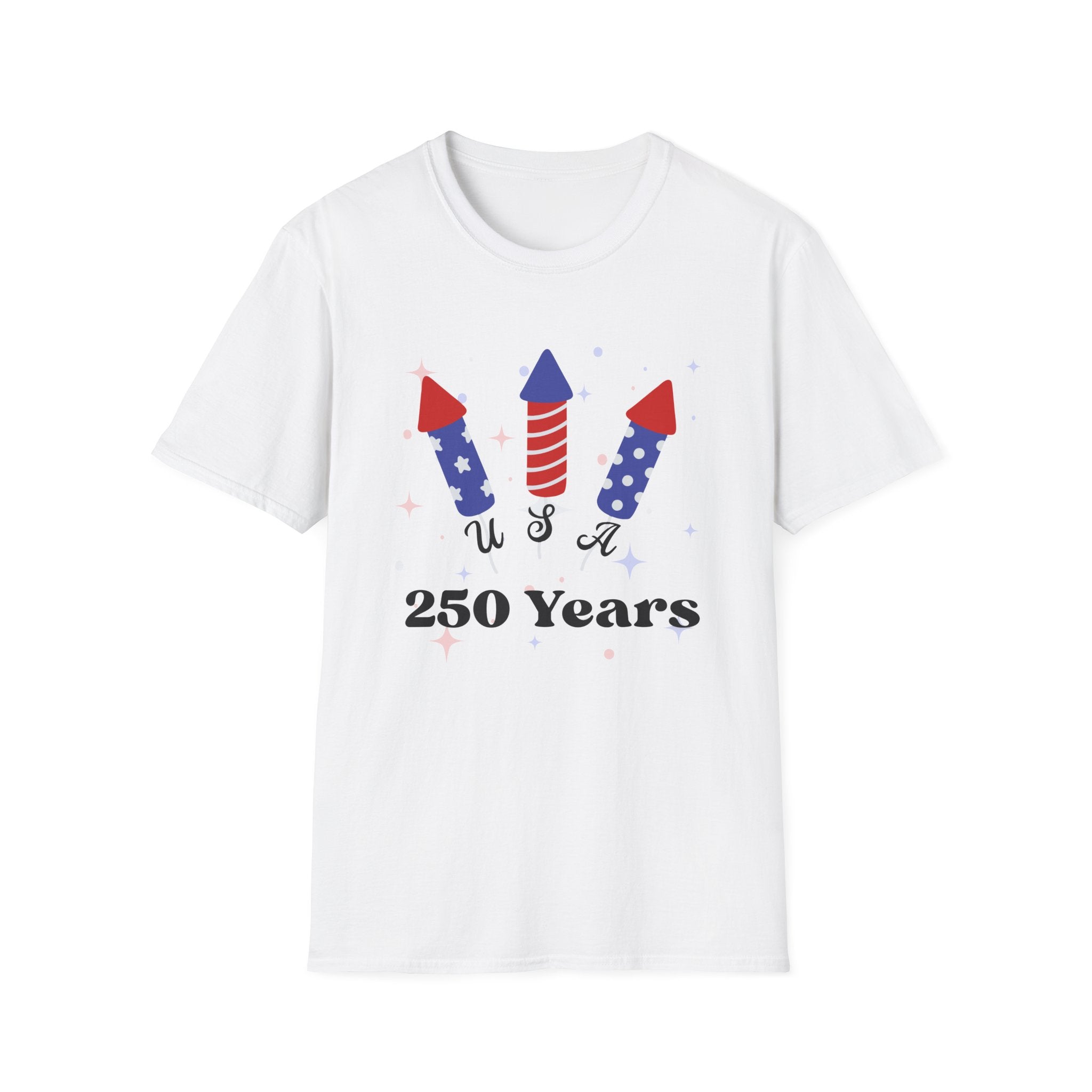 USA Semiquincentennial Firework Tee USA 250 Years Graphic Shirt