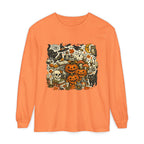 Halloween Vintage Pumpkins, Cats & Spooky Night Long Sleeve T-Shirt