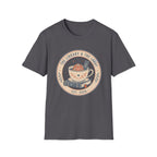 Library & The Lobby Tea Cup T‑Shirt — 'The Library & The Lobby' Vintage Bookstore Tee