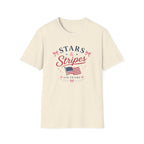 Stars and Stripes 250 Years Tee, USA Anniversary Shirt, Red White Blue Flag Graphic Top, Patriotic American Pride Outfit T-Shirt