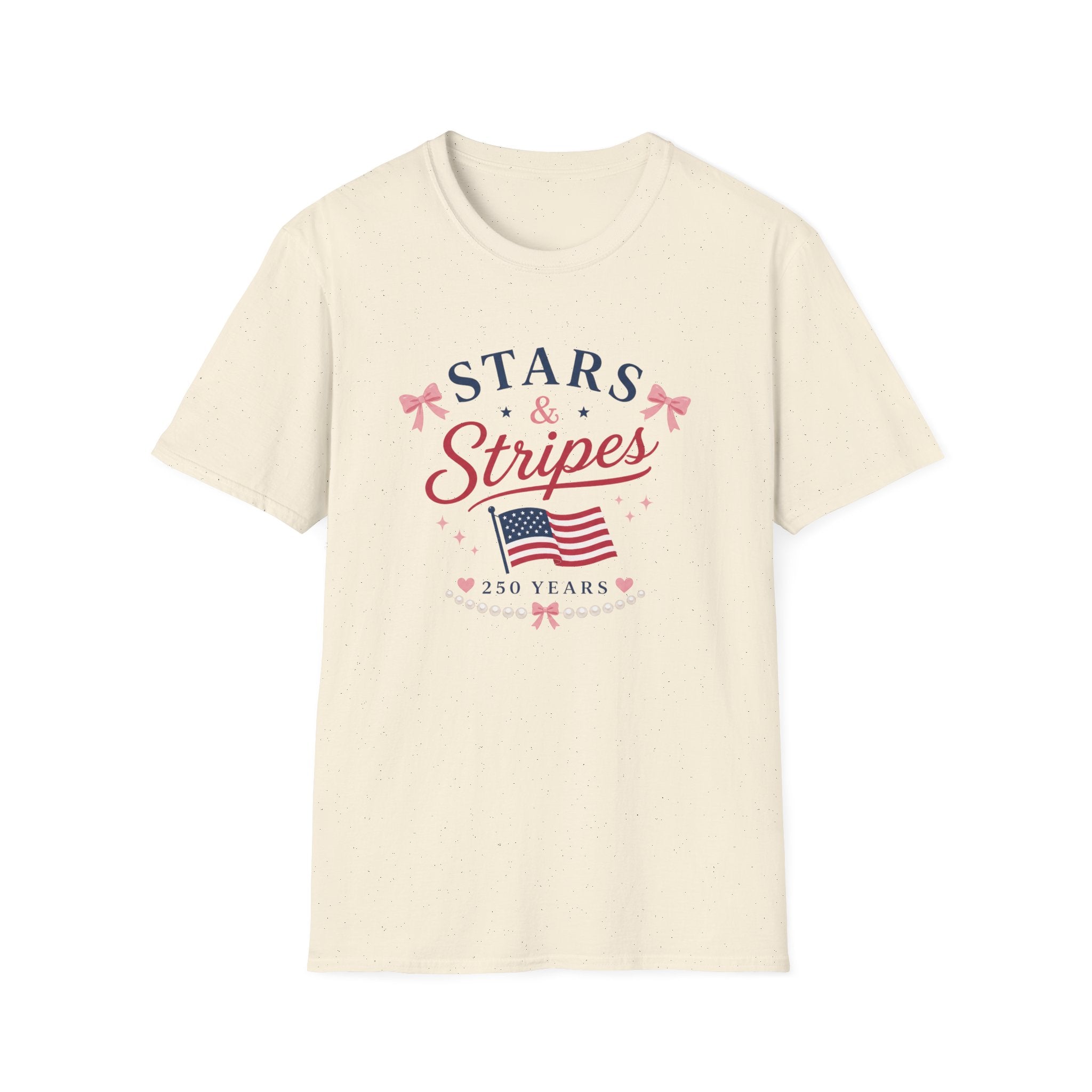 Stars and Stripes 250 Years Tee, USA Anniversary Shirt, Red White Blue Flag Graphic Top, Patriotic American Pride Outfit T-Shirt