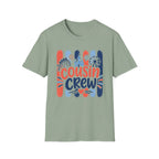 Cousin Crew Patriotic Tee, Red White Blue Fireworks Shirt, Family Matching Fourth of July Outfit, Festive USA Graphic Top