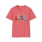 America Retro Patriotic T-Shirt, Groovy Fourth of July Graphic Tee, Vintage Americana Shirt, Cute Summer Independence Day Apparel, Trendy USA Outfit T-Shirt