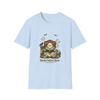 Books Before Boos T-Shirt — Cute Ghost Reading Halloween Tee