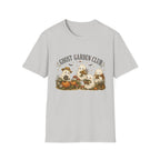 Ghost Garden Club T-Shirt — Cute Autumn Halloween Ghosts with Pumpkins & Flowers