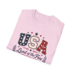 Vintage USA 250 Years of Freedom Graphic Tee - 2026 4th of July Semiquincentennial Patriotic Land of the Free T-Shirt