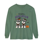 Happy Howlween Schnauzer Dogs in Costume Long Sleeve T-Shirt