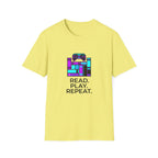 Gaming T-Shirt — Read. Play. Repeat. Retro Controller Graphic