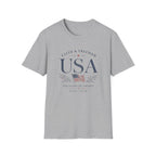 USA Faith Freedom T-Shirt | Patriotic 250 Years Liberty Graphic Tee, American Flag Heritage Top