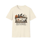 Halloween Potion Shelf T‑Shirt — "Double, Double, Toil and Trouble"