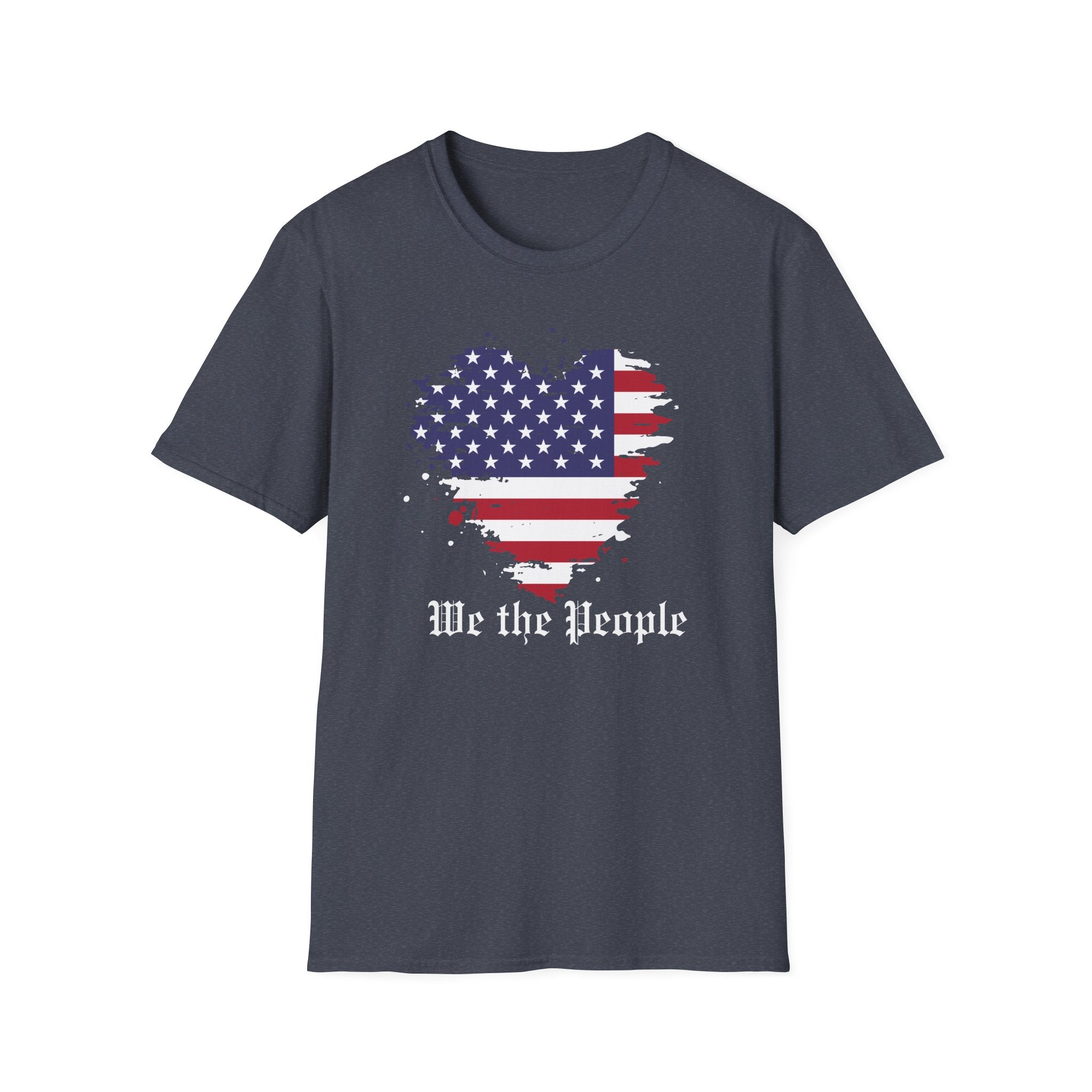 We the People T-Shirt, Distressed Splatter American Flag Tee, Patriotic Constitution Shirt, 4th of July USA Gift, Grunge Flag Shirt