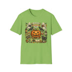 Halloween Pumpkin & Ghost Tee — "All Hallows Eve, Trick or Treat" Graphic T-Shirt