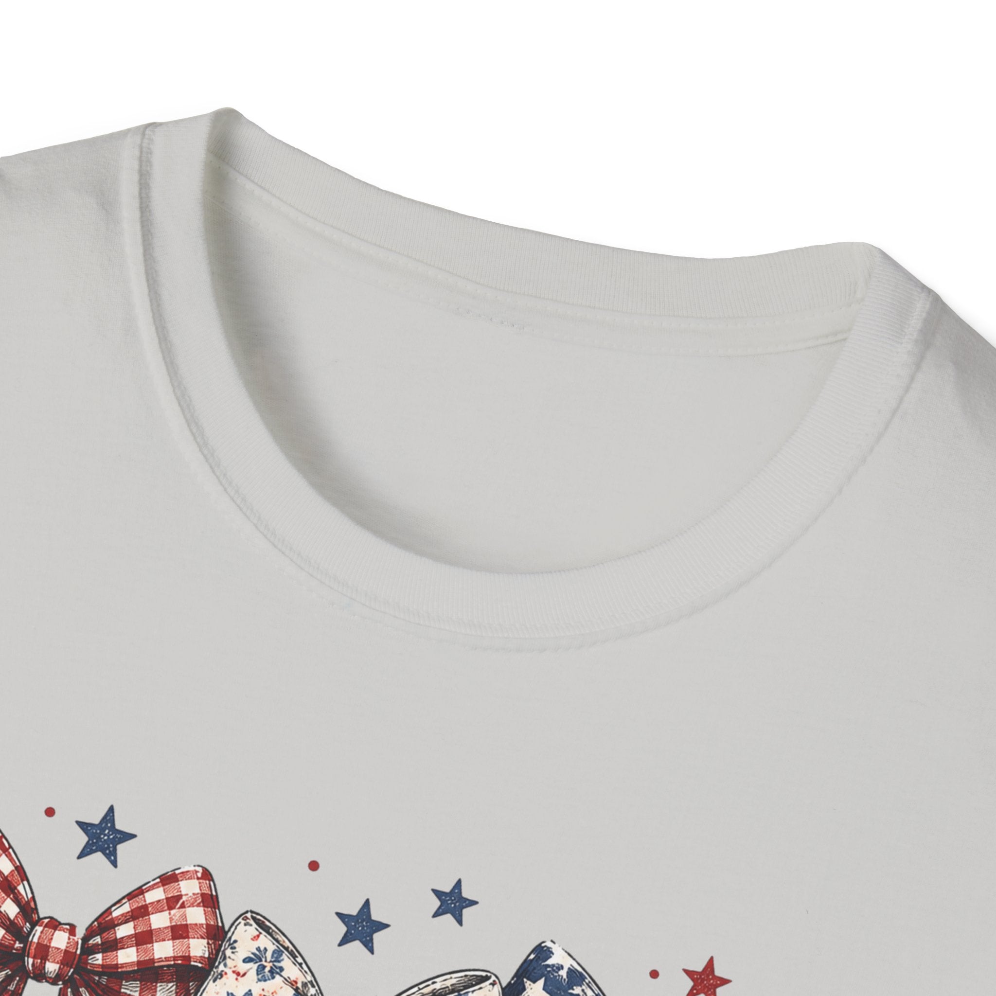 America 250 Years of Freedom Bow Shirt, Coquette Patriotic Trio Bow Tee 1776 2026, 4th of July Women's Vintage Bow T-Shirt, Gingham Stars Floral Patriotic Anniversary Gift