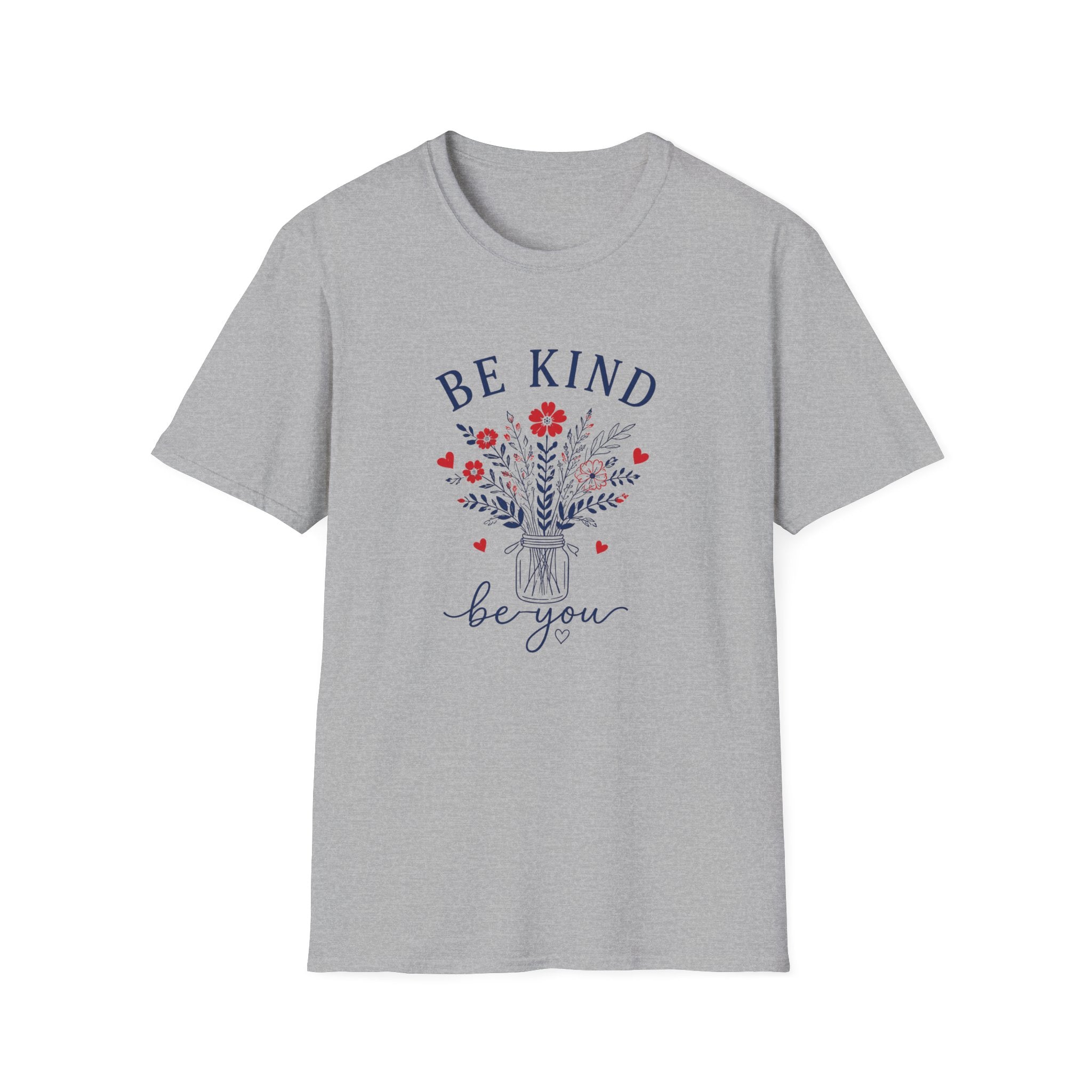Be Kind Floral T-Shirt — Inspirational 'Be Kind Be You' Graphic Tee