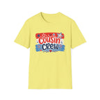 Patriotic Cousin Crew T-Shirt | Distressed American Flag Paint Stroke Graphic Tee, Fourth Of July Family Matching Top