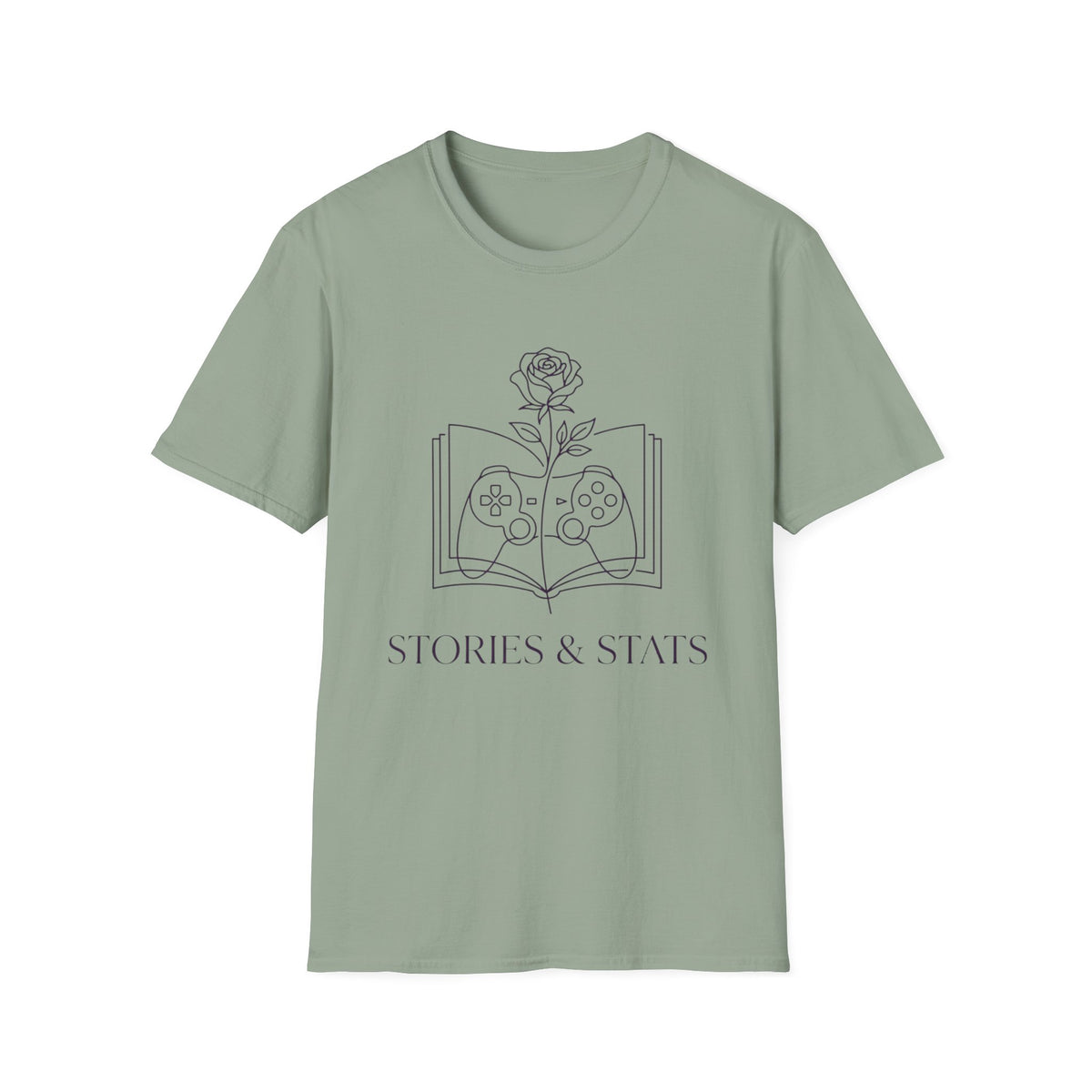 T-Shirt — "Stories & Saves" Gamer Book Graphic Tee