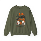 Girlie Ghouls Halloween Cute Orange Bow Spooky Crewneck Sweatshirt