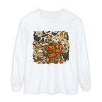 Halloween Vintage Pumpkins, Cats & Spooky Night Long Sleeve T-Shirt