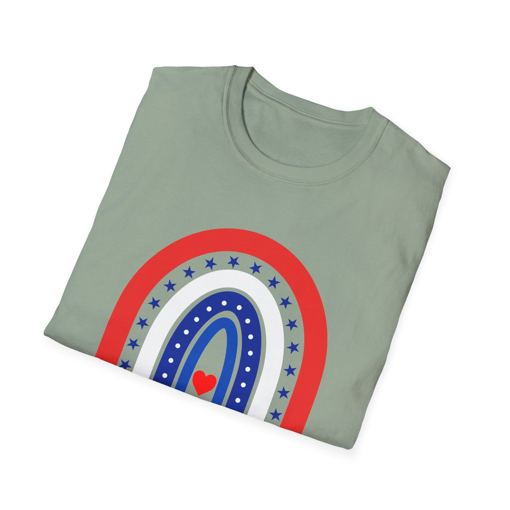 USA 250 Years Rainbow T-Shirt Patriotic Semiquincentennial Tee