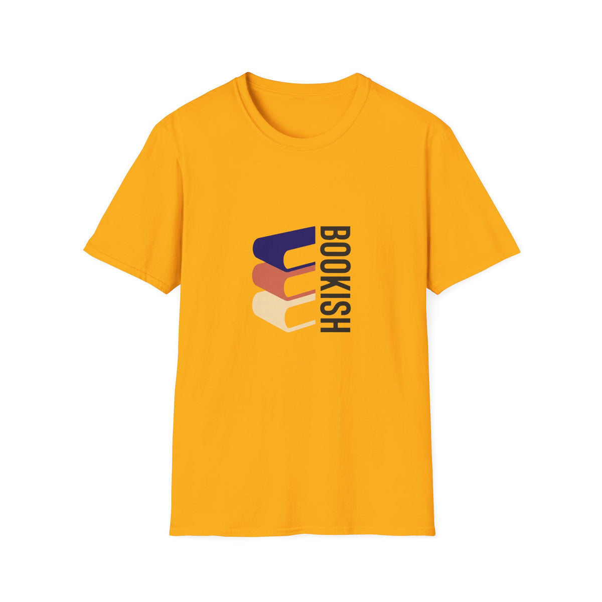 Bookish T-Shirt – Vertical Retro Stack Books Graphic Tee for Readers