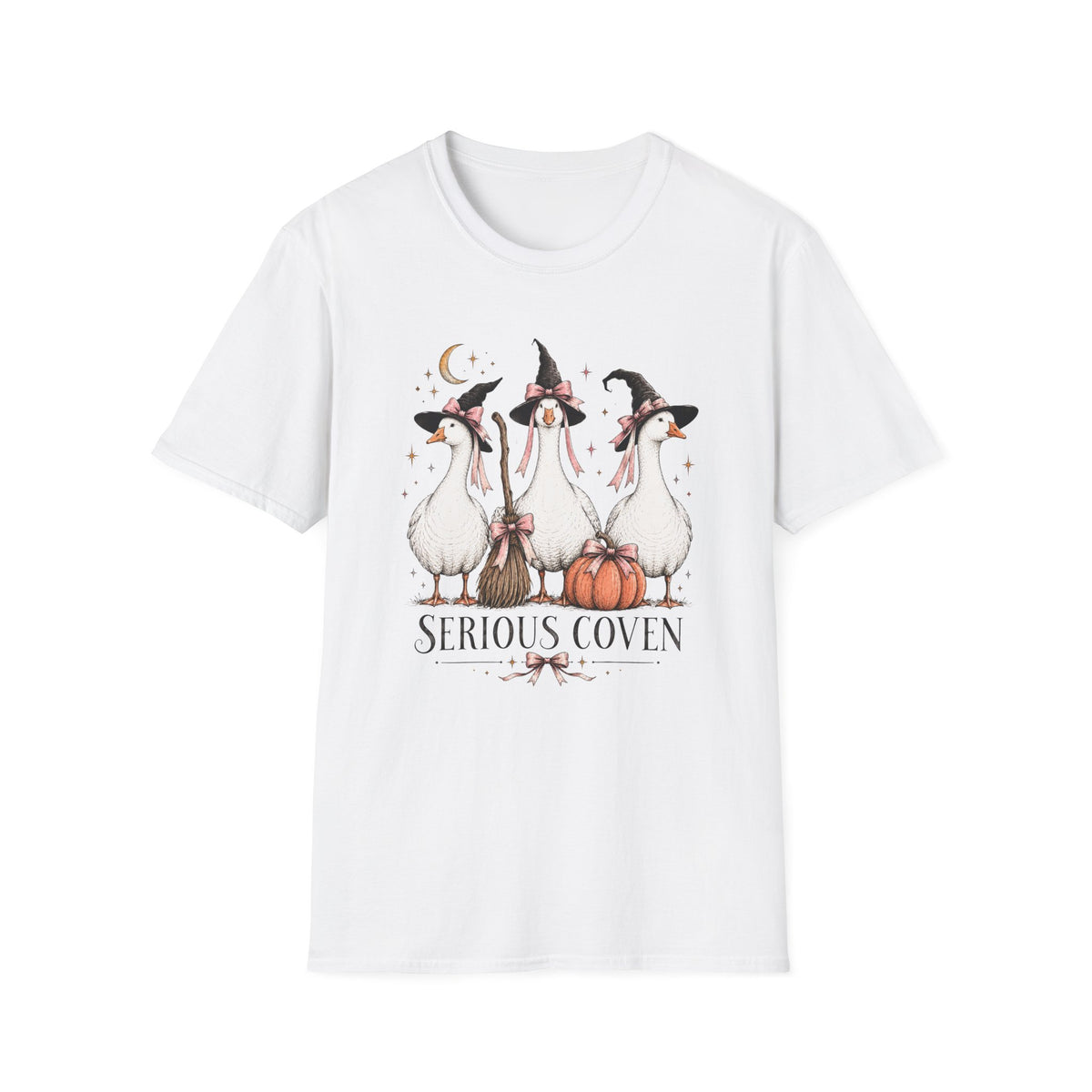 Serious Coven Goose T-Shirt — Cute Witch Geese Halloween Tee
