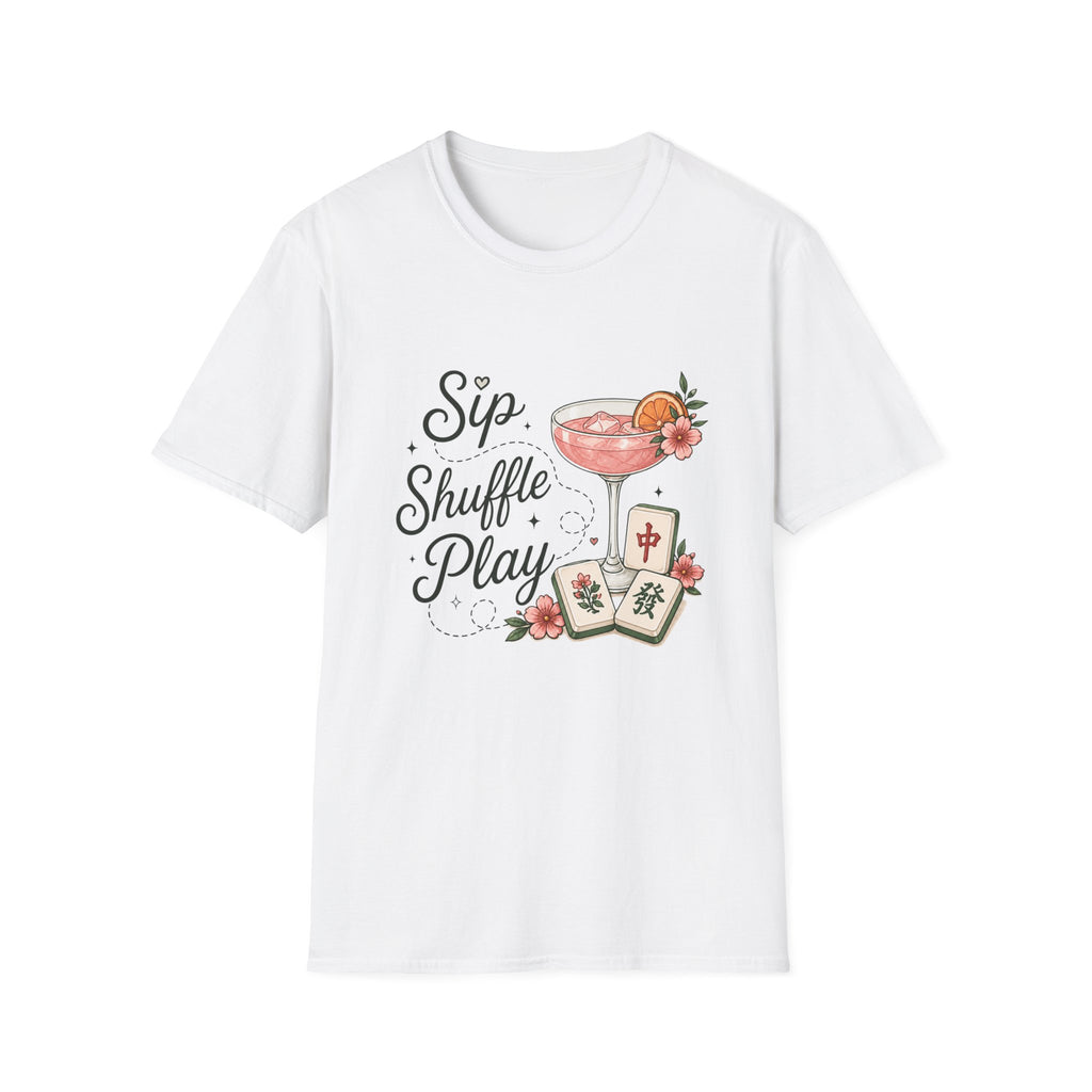 Sip Shuffle Play Cocktail & Mahjong T‑Shirt