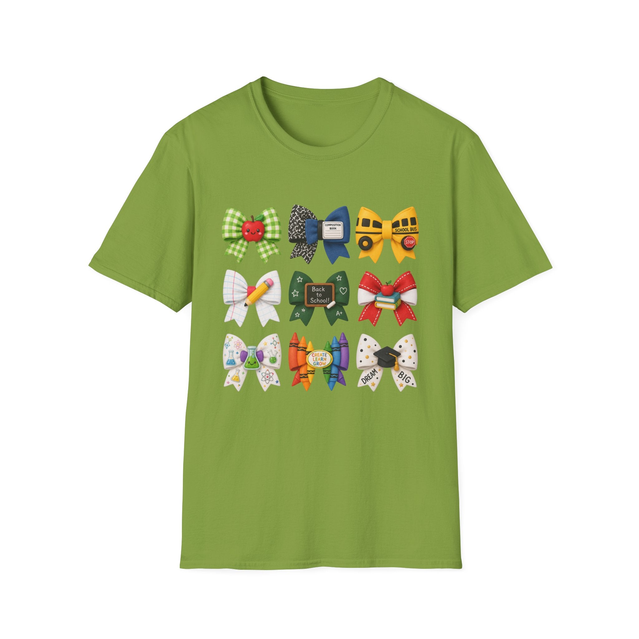 Back to School Cheer Bow T-Shirt — Cute School-Themed Hair Bows Design