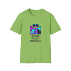 Gaming T-Shirt — Read. Play. Repeat. Retro Controller Graphic