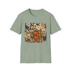 Halloween Vintage Graphic T-Shirt — Pumpkins, Cats & Spooky Night