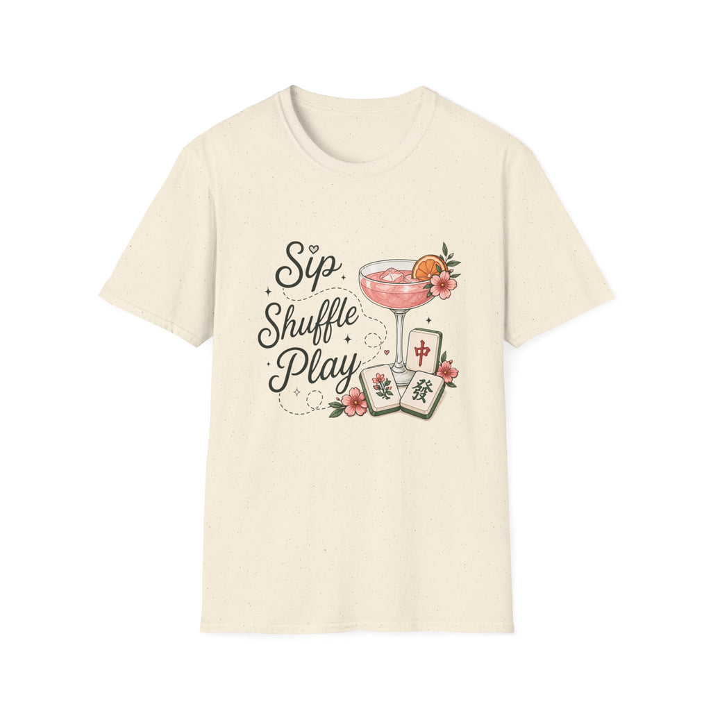 Sip Shuffle Play Cocktail & Mahjong T‑Shirt