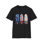 Patriotic Popsicle T-Shirt | Fourth Of July Watercolor Ice Pop Graphic Tee, Coquette Bow Summer Holiday Top