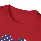 We the People T-Shirt, Distressed Splatter American Flag Tee, Patriotic Constitution Shirt, 4th of July USA Gift, Grunge Flag Shirt