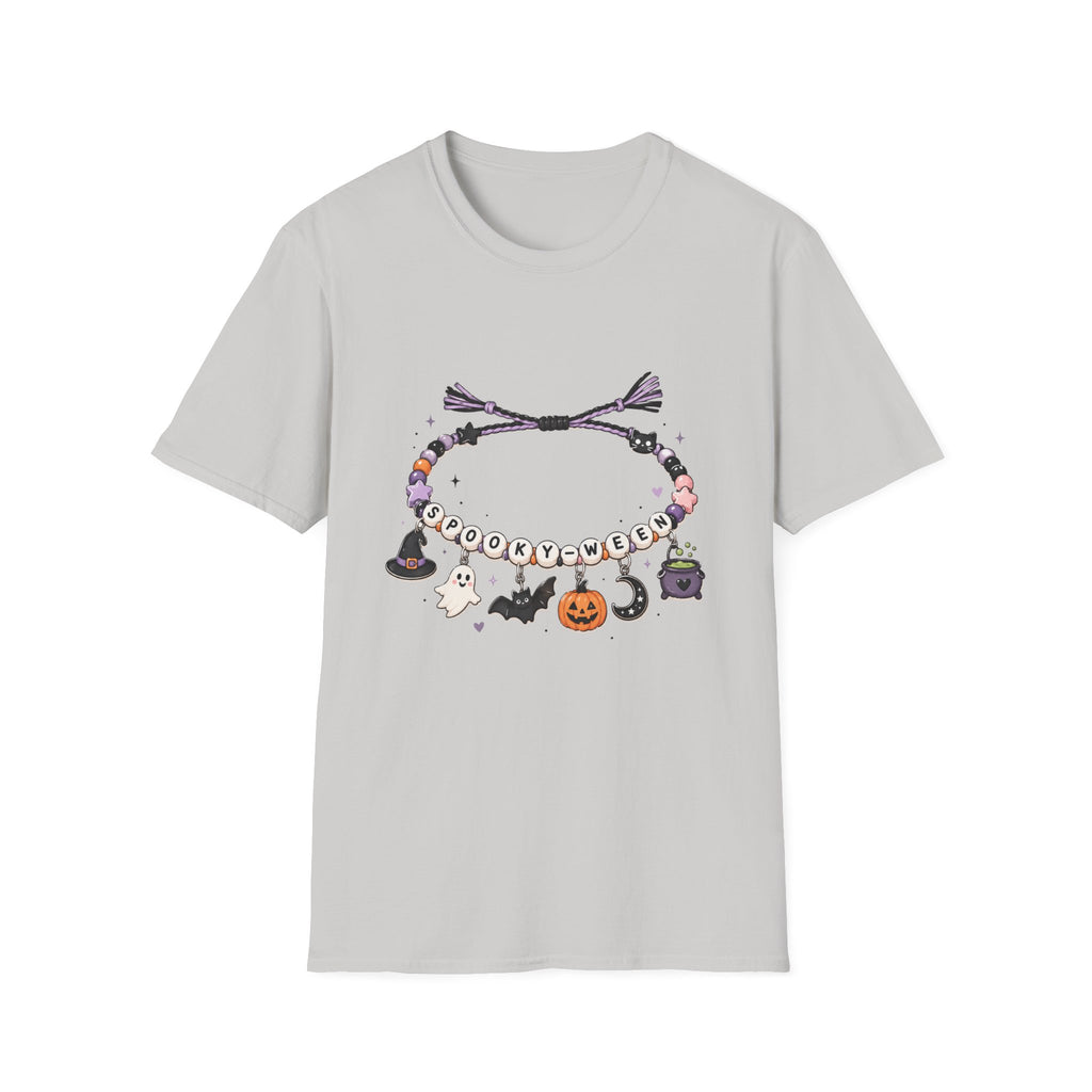 Halloween Spooky Vibes Friendship Bracelet Graphic T‑Shirt