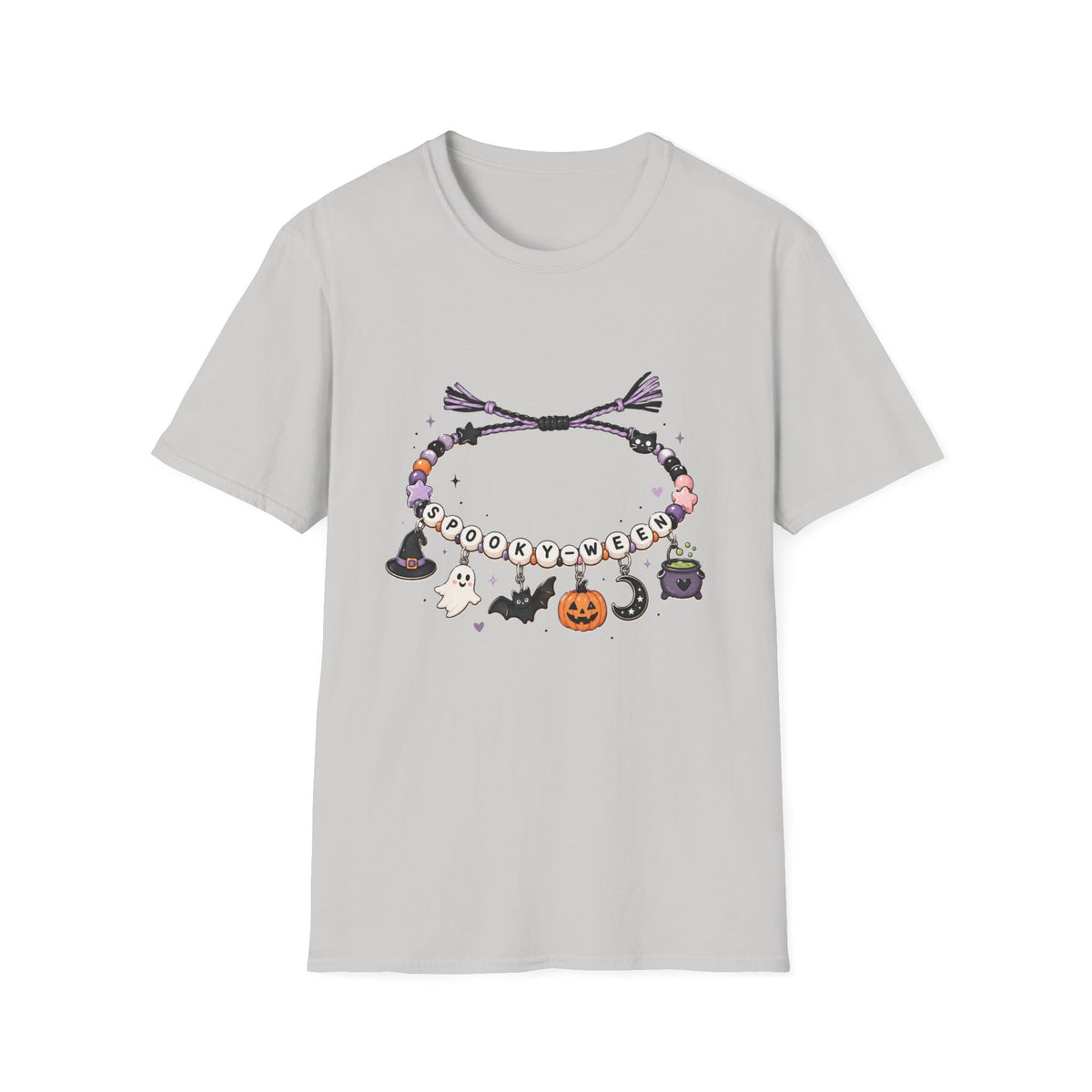 Halloween Spooky Vibes Friendship Bracelet Graphic T‑Shirt