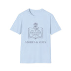 T-Shirt — "Stories & Saves" Gamer Book Graphic Tee