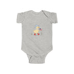 Patriotic Duck Baby Onesie, Cute USA Flag Outfit, Red White Blue Infant Graphic Bodysuit, Fourth of July Celebration Wear Infant Fine Jersey Bodysuit