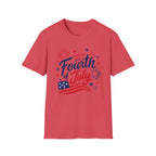 Patriotic Happy Fourth of July Graphic Tee USA Star Spangled- Celebration Flag T-Shirt