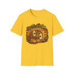 Pumpkin Pages Halloween T‑Shirt — Cute Ghosts Reading in Pumpkin Library