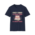 Cozy Vibes & Chapters T-Shirt — Cute Gamer + Booklover Graphic Tee