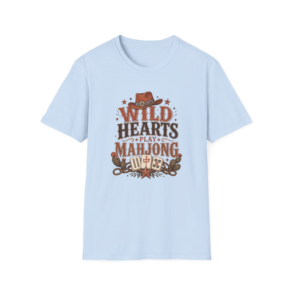 Wild Hearts Play Mahjong Western Graphic T-Shirt
