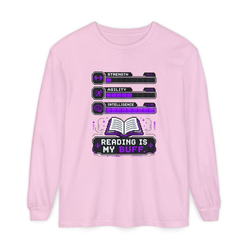 Reading Is My Buff Gamer Book Lover Long Sleeve T-Shirt