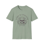 Lore & Legends Skull Floral T‑Shirt — Gothic Botanical Graphic Tee