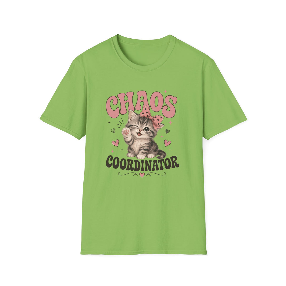 Chaos Coordinator T-Shirt — Cute Kitten Graphic Tee