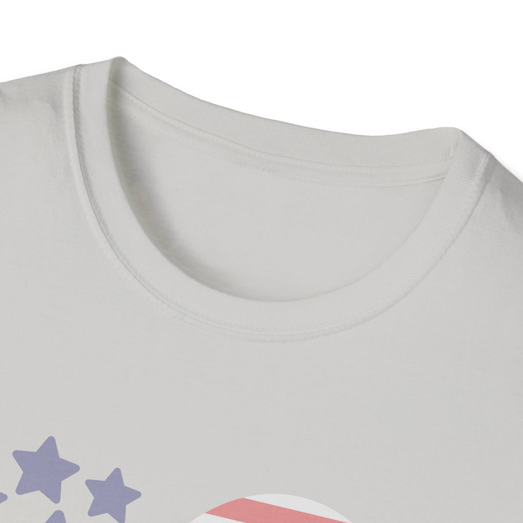 Patriotic America Heart T-Shirt 4th of July USA Graphic Tee