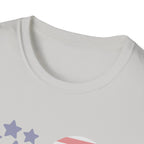 Patriotic America Heart T-Shirt 4th of July USA Graphic Tee