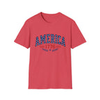 America 1776 Patriotic Tee, USA Heritage Shirt, Red White Blue Graphic Top, Classic American Pride OutfitT-Shirt